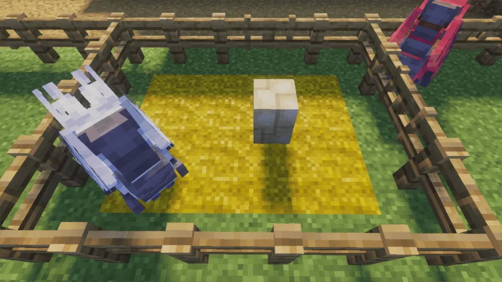 Chocobo eggs placed on hay blocks for hatching